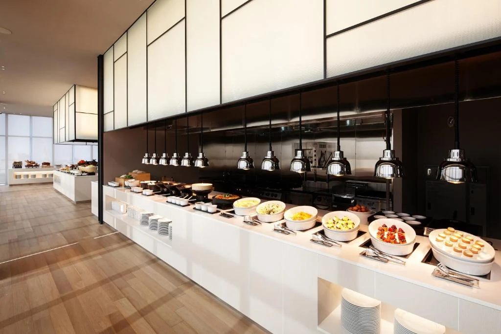 Breakfast buffet area at Shilla Stay Jeju