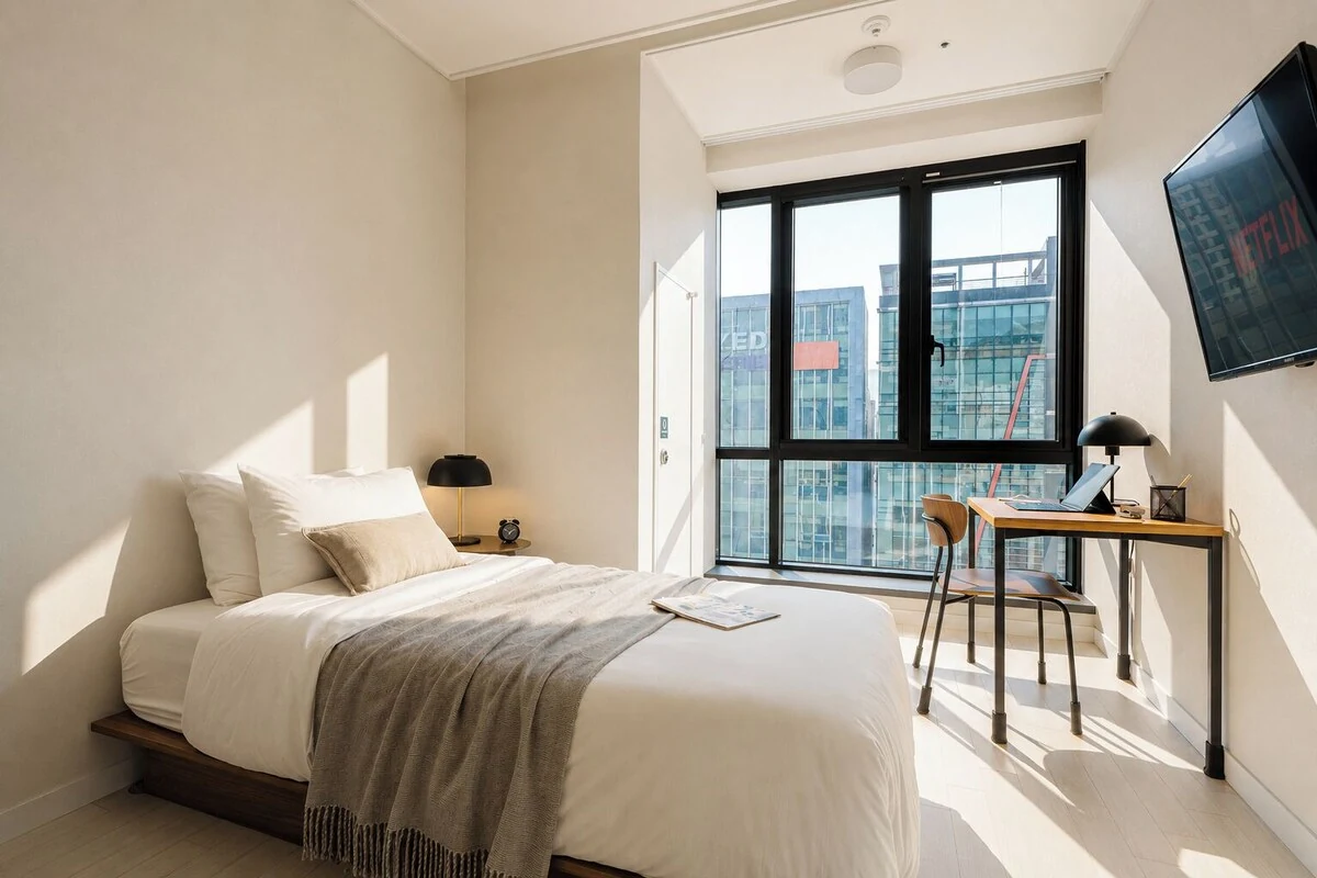 Busan accommodation image; location and long-stay suitability not confirmed.