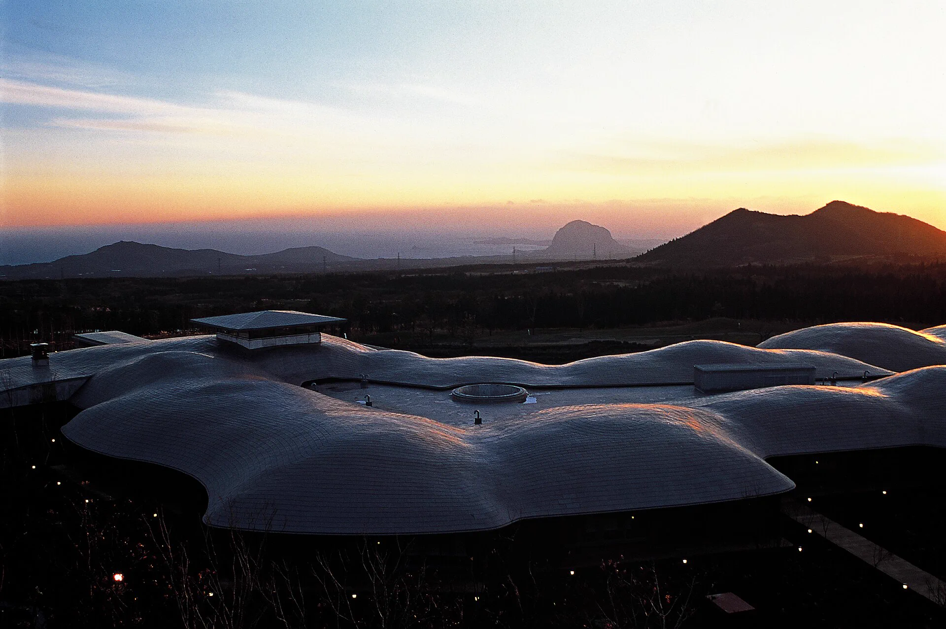 PODO Hotel and mountain landscape in Jeju