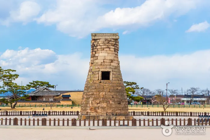 Cheomseongdae stone observatory in daylight in Gyeongju