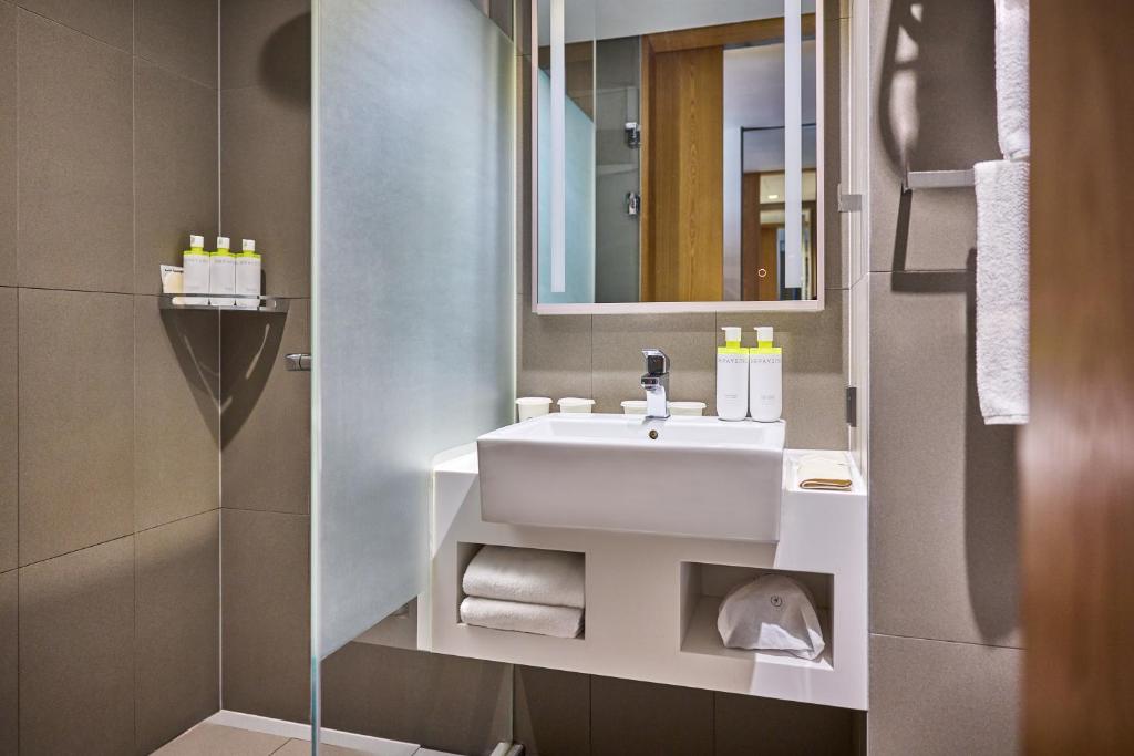 Bathroom interior at L7 Hongdae in Seoul.