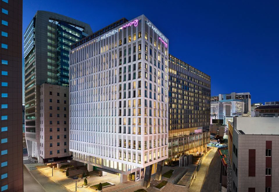 Exterior view of the Moxy Seoul Myeongdong hotel building