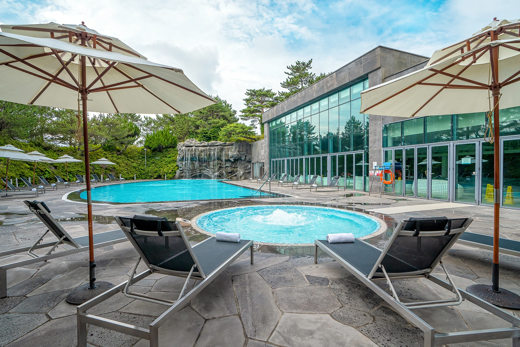 Outdoor pool at WE Hotel Jeju.