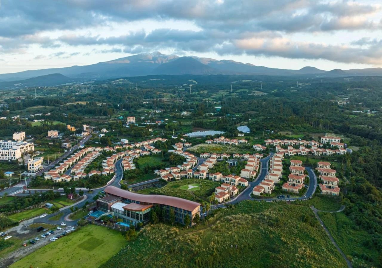 Camphortree Hotel and Resort Jeju hillside complex with hotel and villa units