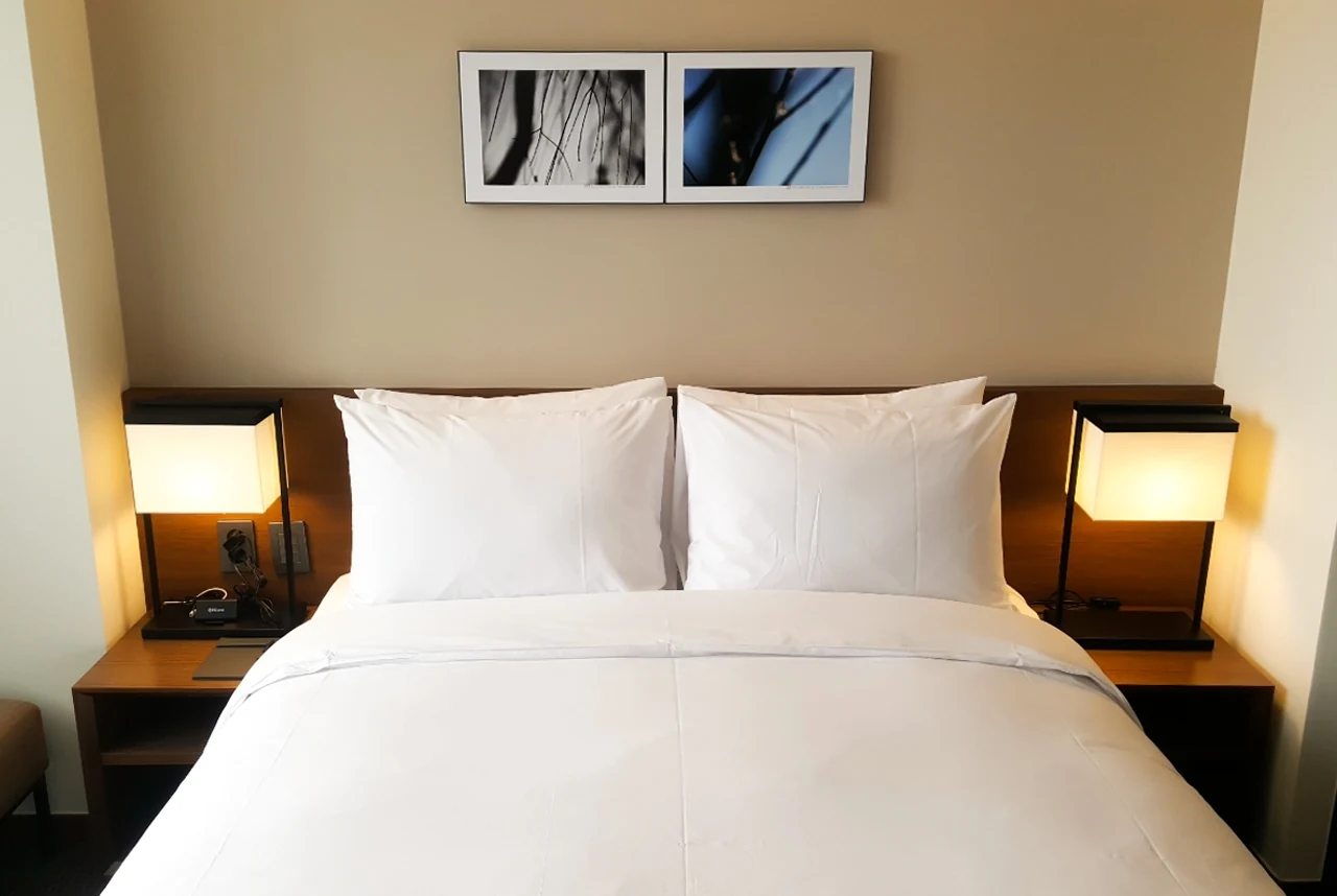 Official guest-room image from Ramada Encore by Wyndham Busan Haeundae.