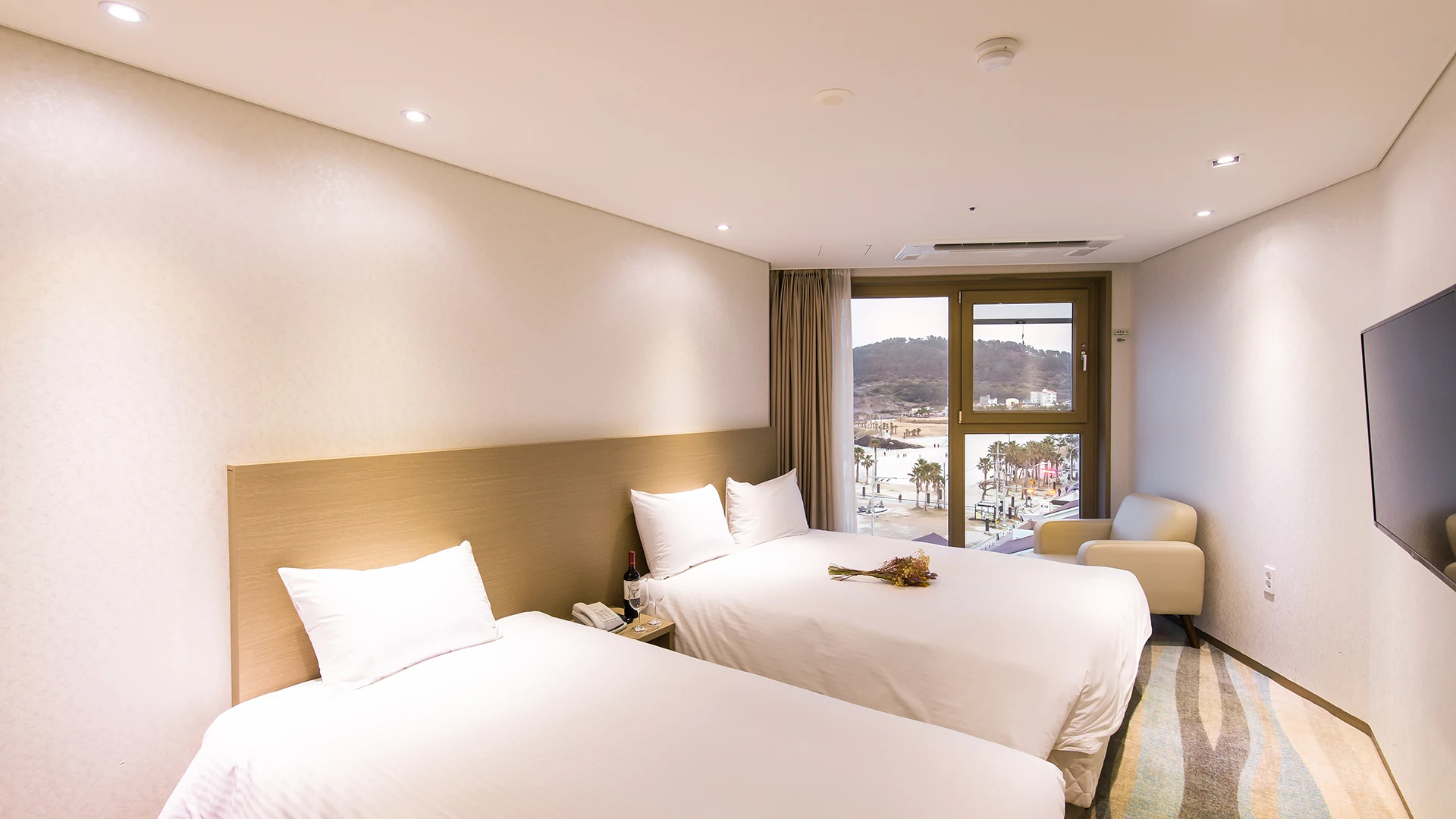 Official Ebenezer Hotel Jeju Side Ocean room and partial sea view